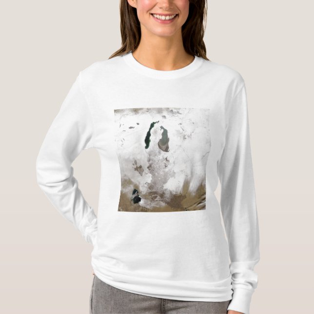 Schnee um das Aralmeer T-Shirt (Vorderseite)