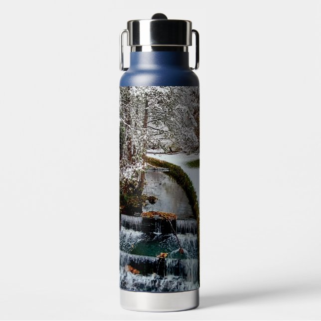 Schnee, um das Wasser Trinkflasche (Vorderseite)