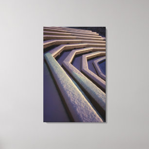 Schnee umfaßte Sitze Leinwanddruck