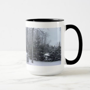 Schnee und Bäume Tasse