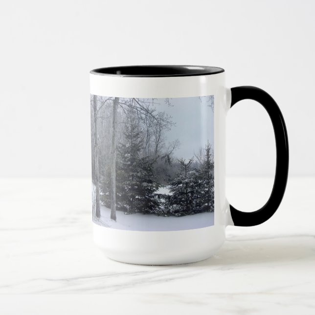 Schnee und Bäume Tasse (Rechts)