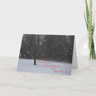 Schnee und Bäume Weihnachten