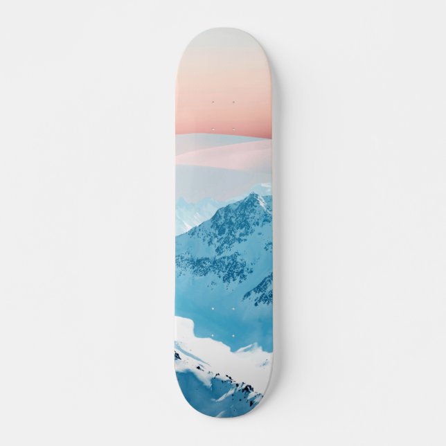 Schnee und Blüten Skateboard (Vorne)