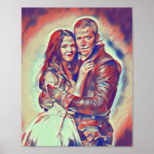 Schnee und Charme Art Deco Print Poster