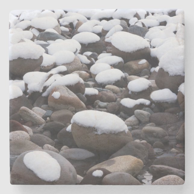 Schnee und Felsen, Nationalpark Rainier Steinuntersetzer (Vorderseite)