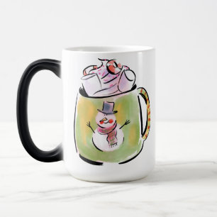 Schnee und Kakao Magie-Tasse Verwandlungstasse