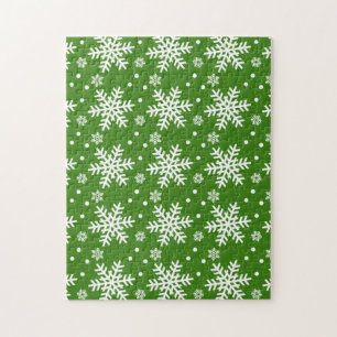 Schnee und Schneeflocken Puzzle