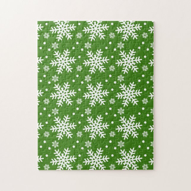 Schnee und Schneeflocken Puzzle (Vertikal)