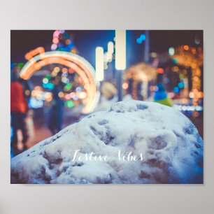 Schnee- und Winterlichter Poster