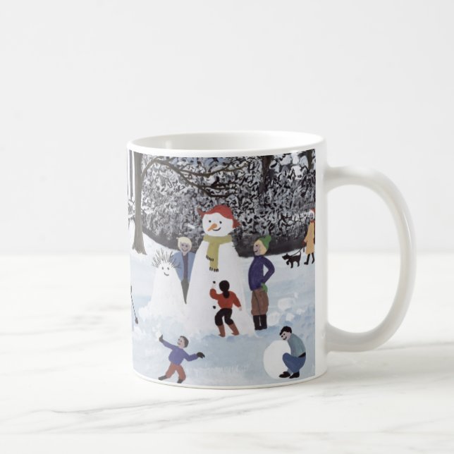 Schnee-Unsinnigkeiten Kaffeetasse (Rechts)