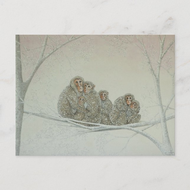 Schnee unter postkarte (Vorderseite)