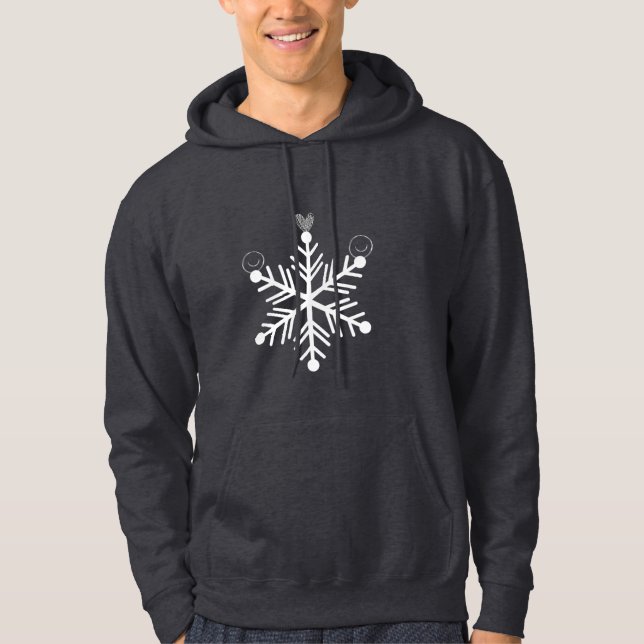 Schnee verbreitet Glück Hoodie (Vorderseite)