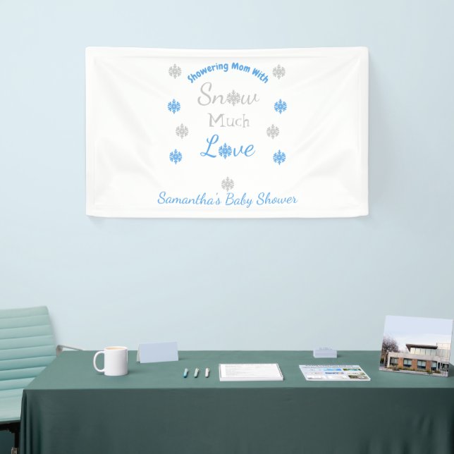 Schnee viel Liebe Kinderdusche Banner (Messeveranstaltung)