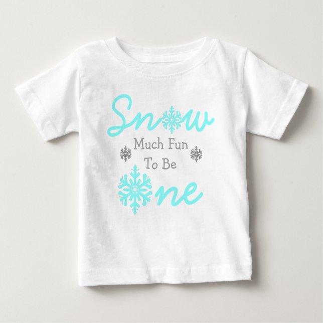 Schnee viel Spaß als ein Baby T-shirt (Vorderseite)