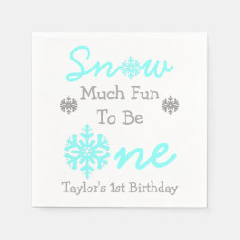 Schnee viel Spaß als ein Serviette