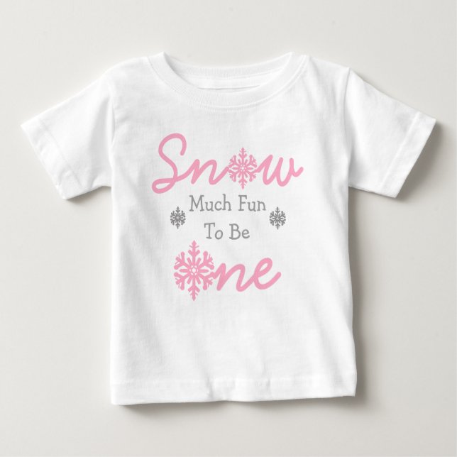 Schnee viel Spaß, ein Baby T - Shirt zu sein (Vorderseite)