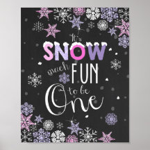 Schnee viel Spaß, ein erstes Geburtstagsschild Pin