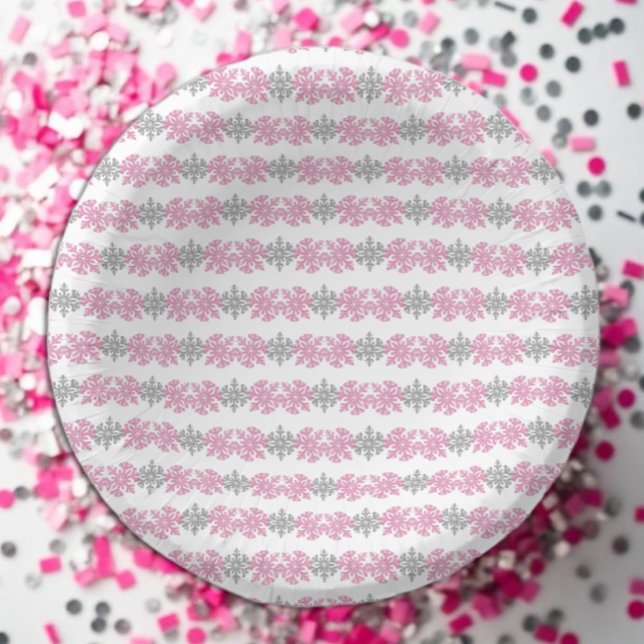 Schnee viel Spaß, ein Winter 1. Geburtstag zu sein Pappteller (Von Creator hochgeladen)