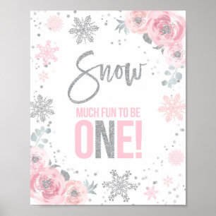 Schnee viel Spaß, ein Winter ONEderland Party zu s Poster