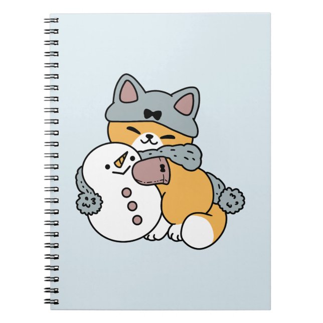 Schnee viel Spaß Katze Winterurlaub Design Notizblock (Vorderseite)