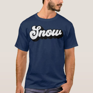 Schnee Vintag Retro Brush Stil Fantastisch T-Shirt