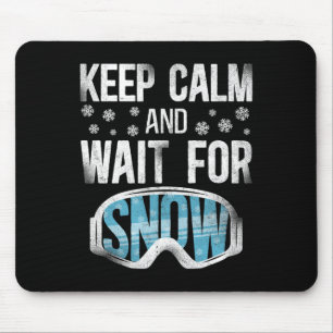 Schnee Vintage Ski Skifahren Brille Mousepad