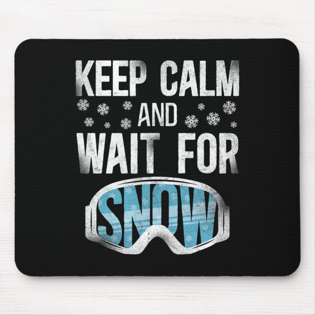Schnee Vintage Ski Skifahren Brille Mousepad (Vorne)