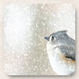 Schnee-Vogel Getränkeuntersetzer