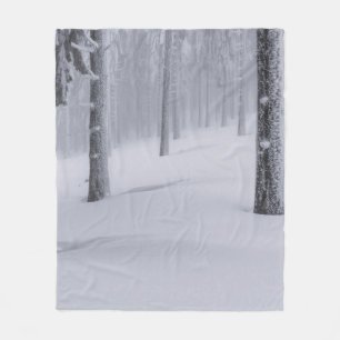 SCHNEE WÄHREND DES TAGES FLEECEDECKE