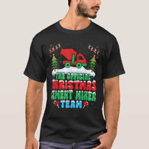 Schnee Weihnachten Zementmischer Team Lustig Beton T-Shirt