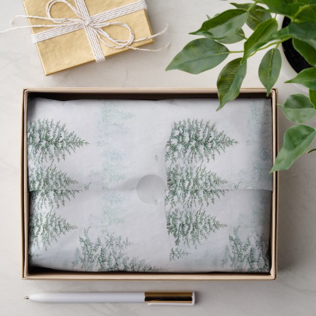 Schnee Weihnachtsbäume Winter   Seidenpapier (Geschenk)