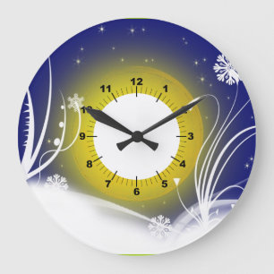 Schnee Winter Happy Familie Freunde Destination Sa Große Wanduhr