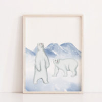 Schnee Winter Polar Bär arktisches Kinderzimmer Wa