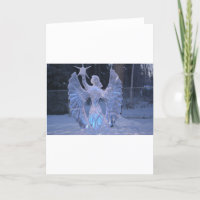Schnee-Winter-Skulpturengel Christentums-Glaube