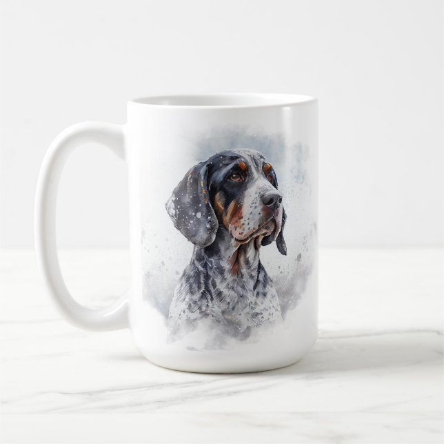 SCHNEE WINTERBLUE TICK COONHOUND HUNDE FACE KAFFEETASSE (Links)
