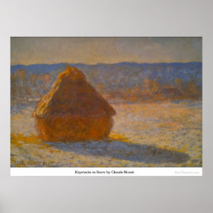 Schneeanfälle von Claude Monet Poster