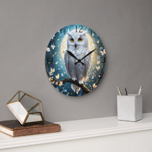 Schneeauge und Mond mit Spargel, Große Wanduhr