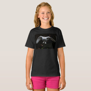 Schneeauschale mit offenen Flügeln T-Shirt