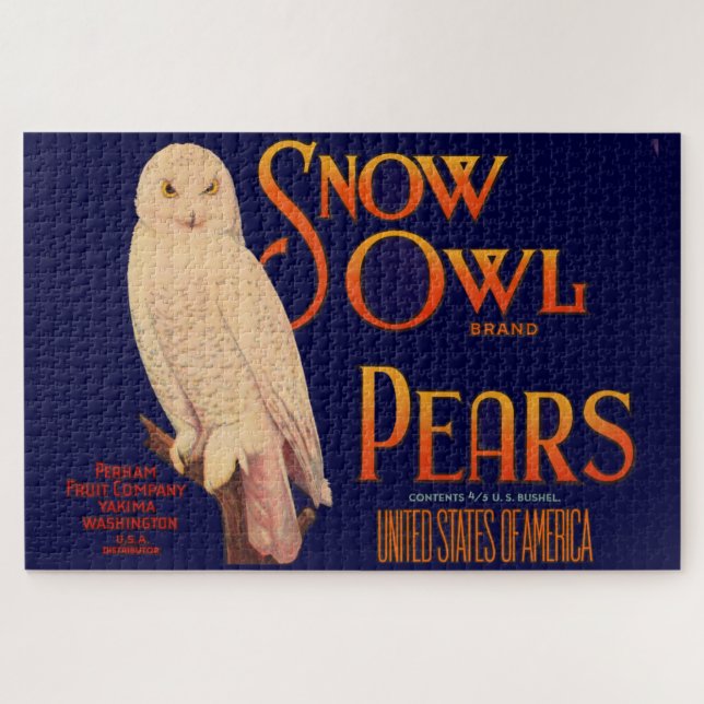 Schneeauulinge Birnen der Marke Snow Owl, Fruchtka Puzzle (Horizontal)