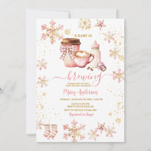 Schneebaby Braut Winter Baby Shower Einladung