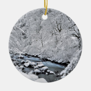 Schneebach Creek, Oregon, landschaftlich schön Keramik Ornament