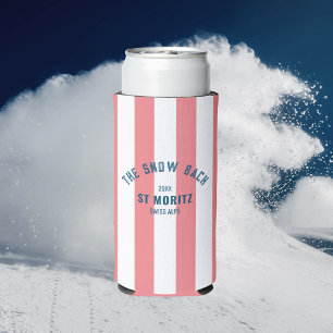 Schneebach Rosa Cabana Stripe Bachelorette Selters Dosenkühler