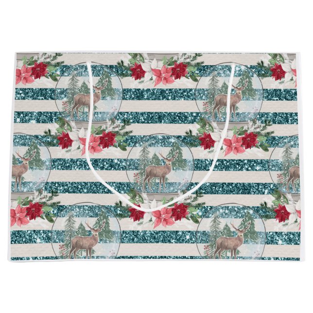 Schneeball für Weihnachtswild, Poinsettias Große Geschenktüte (Vorderseite)