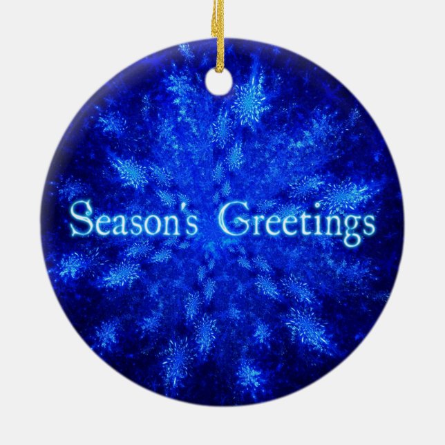 Schneeball Keramik Ornament (Hinten)