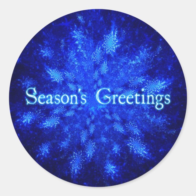 Schneeball Runder Aufkleber (Vorderseite)