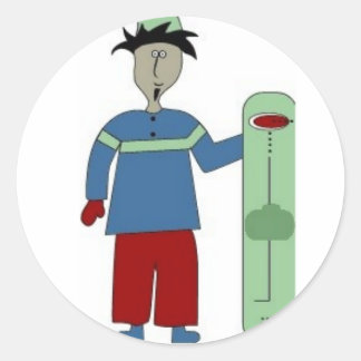 Schneeball Runder Aufkleber