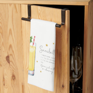 Schneeball-Weihnachts-Cocktail-Rezept-Küchentuch Geschirrtuch