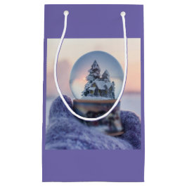 Schneeball Weihnachtsbaum Winterschnee Kleine Geschenktüte