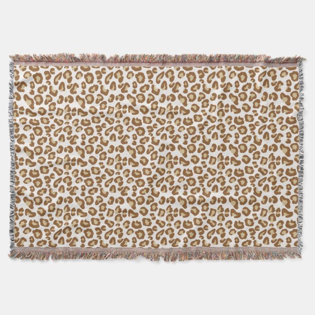 Schneeballdruck, Beige, Tan und Creme Decke (Vorderseite)