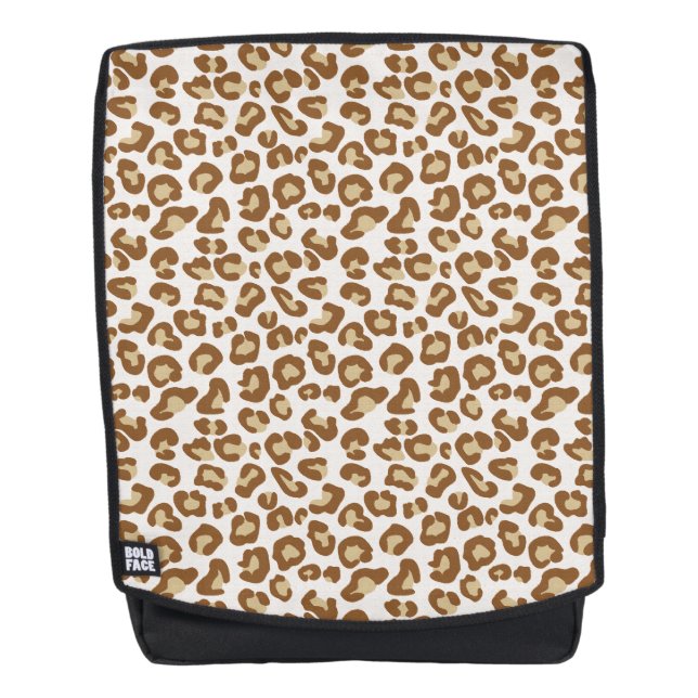 Schneeballdruck, Beige, Tan und Creme Rucksack (Vorderseite)